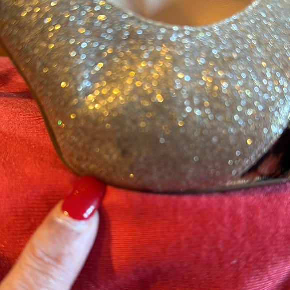 Gold and leopard guess heels great condition worn twice - Picture 4 of 5